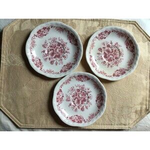 Salisbury Pink by Alfred Meakin Set of Three Saucers